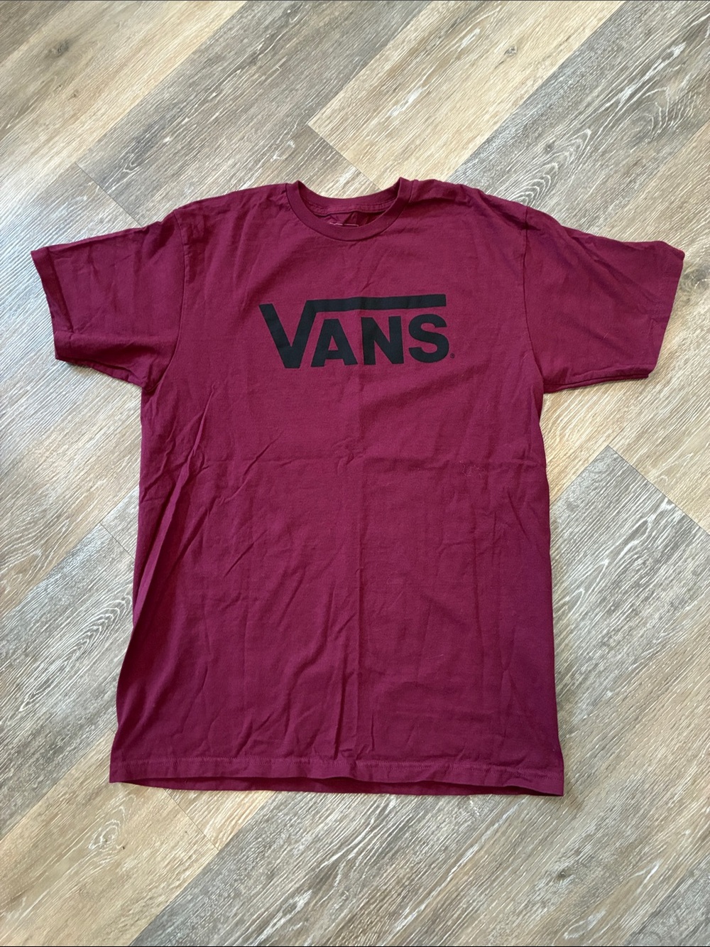 Vans Burgundy Tee with Black Logo